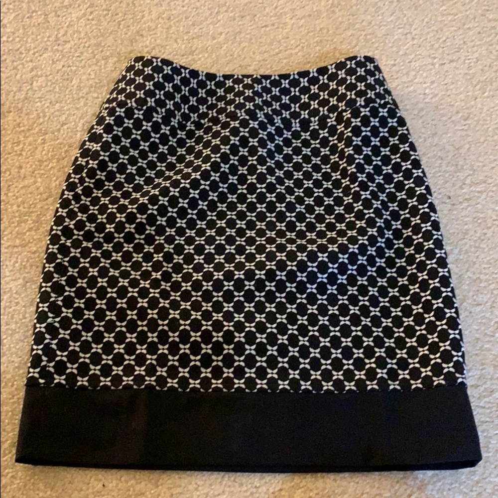 Petite pencil midi black skirt